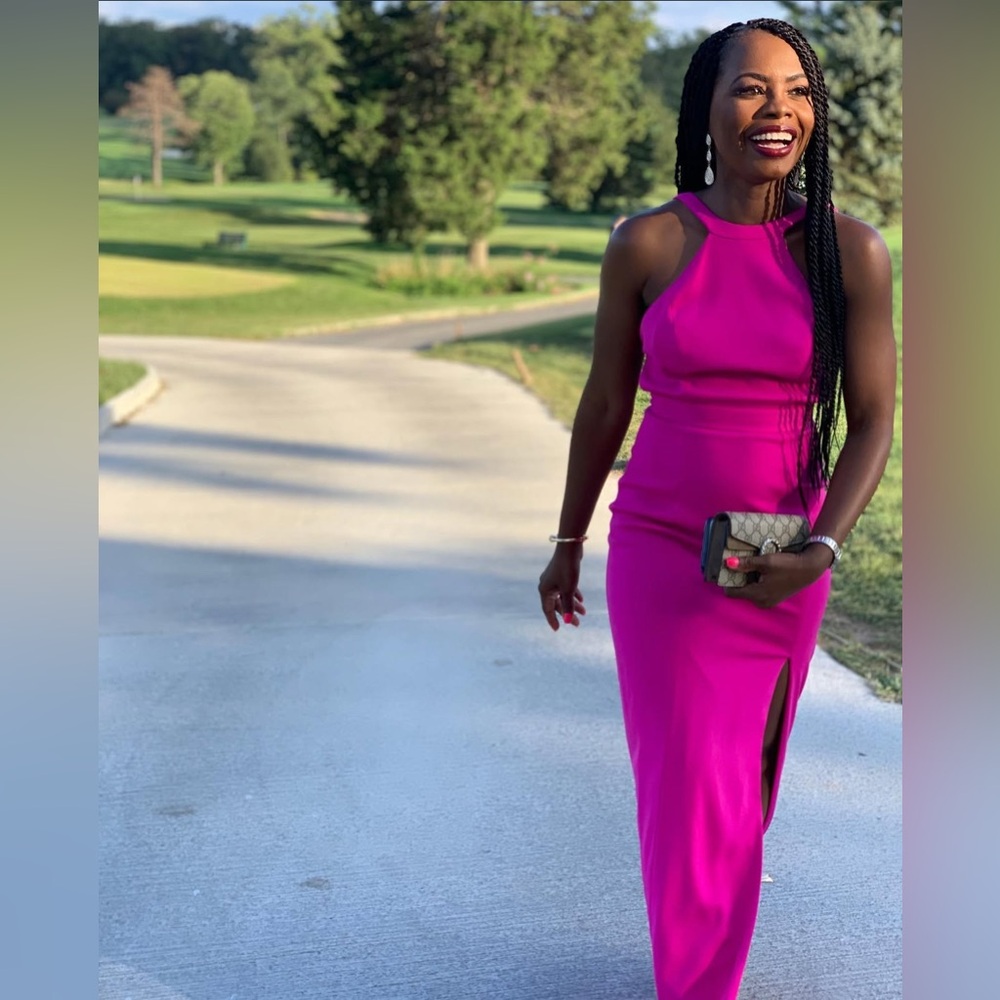 Elegant Pink Sleeveless Dress